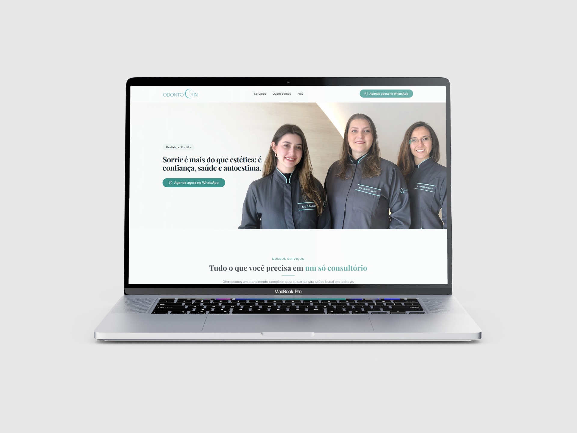 Site Odontocin no MacBook Pro