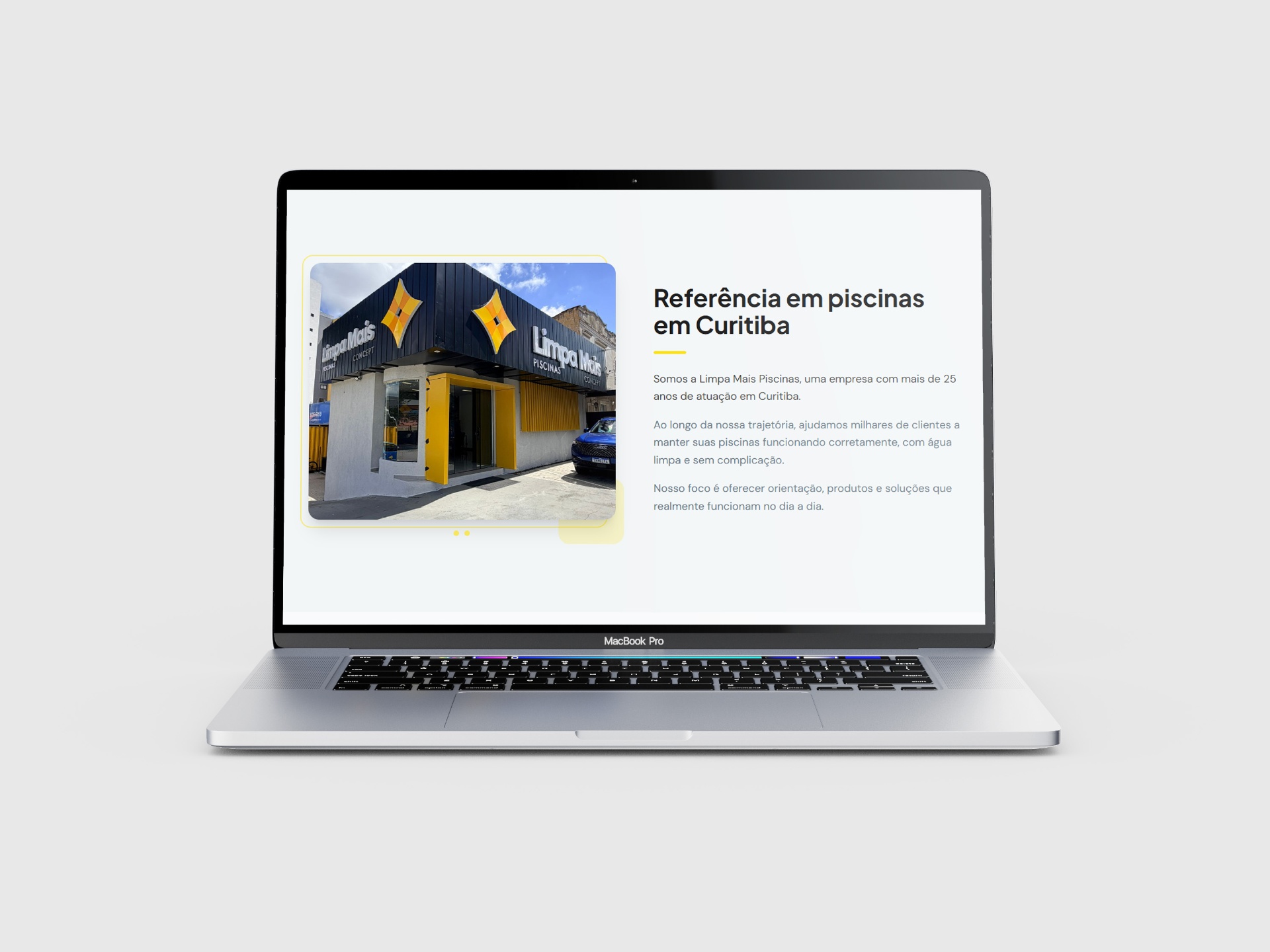 Site Limpa Mais Piscinas no MacBook Pro