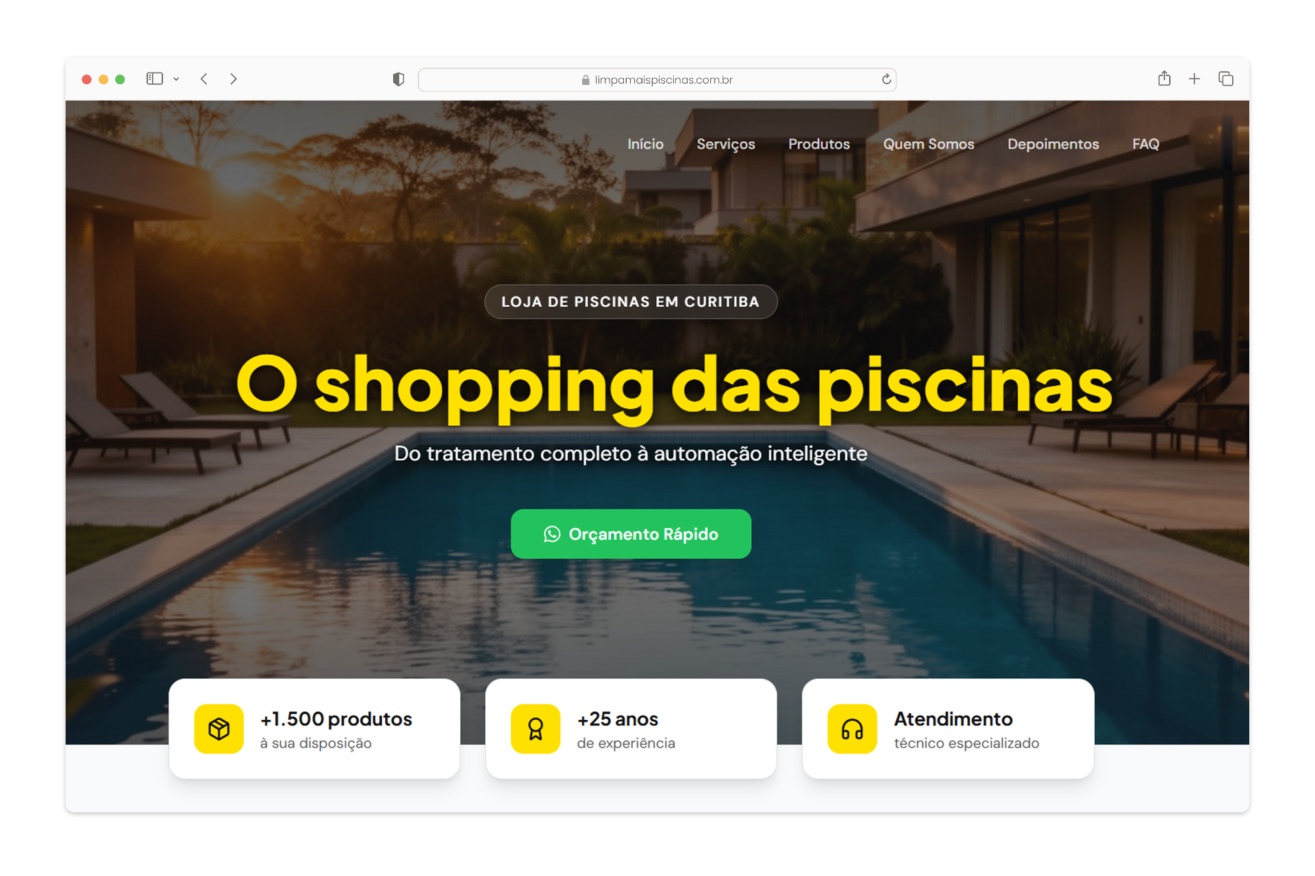 Limpa Mais Piscinas — Criação de Site