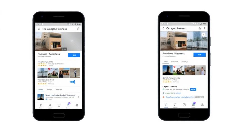 Comparação entre perfil abandonado e perfil ativo no Google Meu Negócio