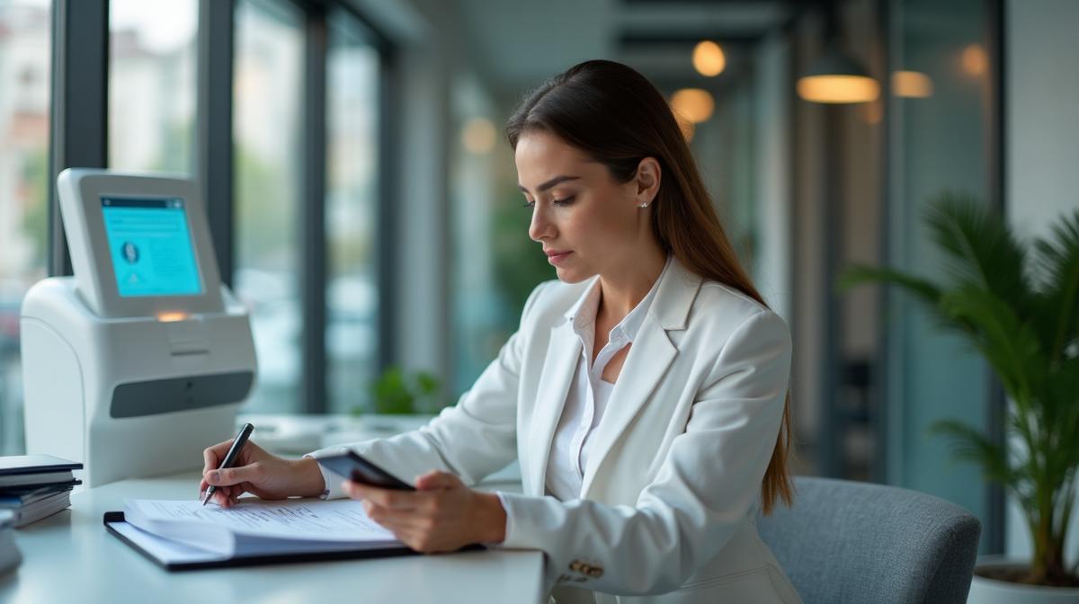 Painel de métricas de marketing digital em tela mostrando gráficos de crescimento